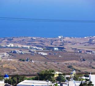 Santorin selbst im Bild Landschaft, Stadt