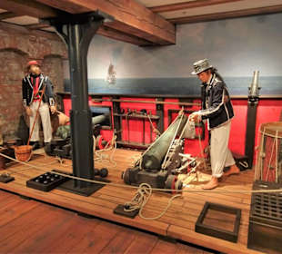 An Bord eines historischen Segelschiffes