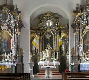 Blick in die Kirche St. Laurentius, Nordheim