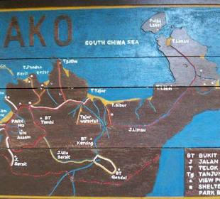 Karte Bako Nationalpark