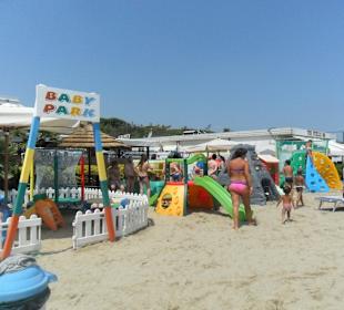 Kinderspielecke am Strand
