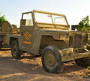 You will find authentic military vehicles from the