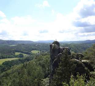 Blick in die Ferne von der Bastei aus.