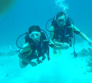 Beim zweiten Tauchgang