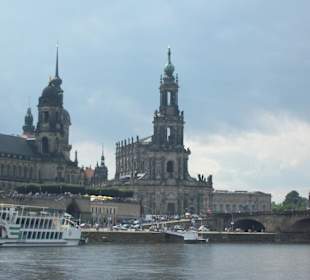 Die Skyline von Dresden.