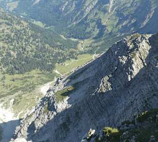 Blick vom Nordwandsteig am Nebelhorn