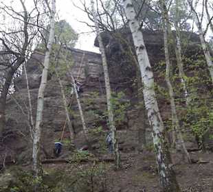 Eldorado für Sportkletterer in der Nähe der Burg