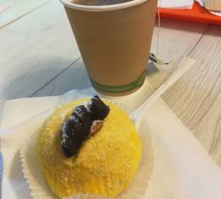 Polenta in einer Bäckerei in Bergamos Altstadt