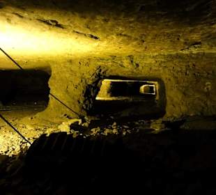 Blick in die Stollen des Bergwerkes