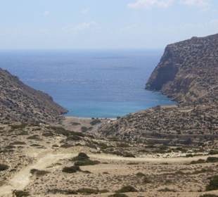 Die karge Landschaft von Kassos