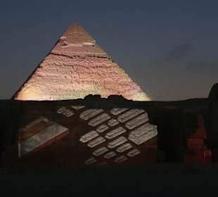 Lasershow Giseh Pyramiden