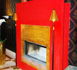 Der Kamin im Erdgeschoss
