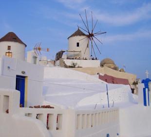 Oia - nahe Lontza Castello und Windmühle