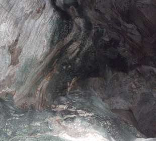 Inside cave