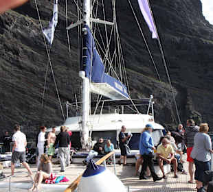 Ein großer Katamaran wars schon