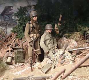 Diorama aus amerikanischem Soldatenalltag