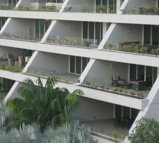 Blick auf die Balkone