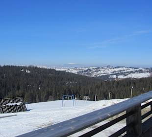 Widok z tarasu karczmy