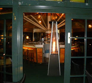 Blick in das Raucherzelt