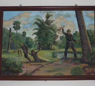 Bild gemalt vom Überlebenden Vann Nath