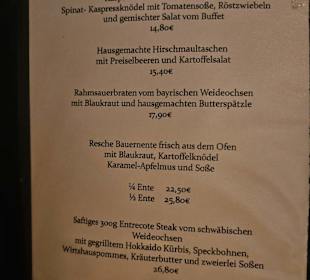 Speisekarte