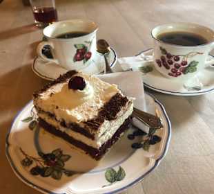 Coffee and schwarzwalder torte
