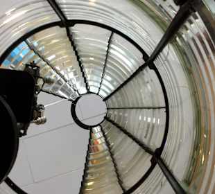 Glasoptik eines Leuchtfeuers