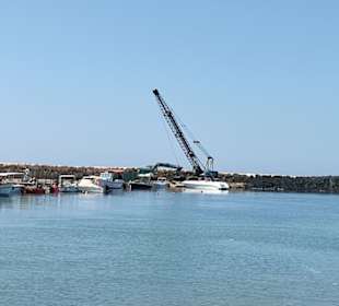 Blick vom Hafen