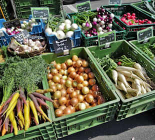 Impressionen vom Rundgang über den Wochenmarkt
