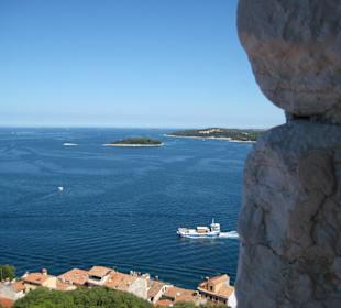 Blick vom Kirchturm in Rovinj