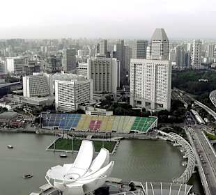 Blick vom Hotel Marina Bay Sand