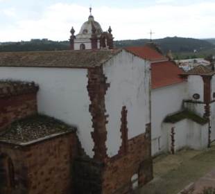 Blick von der Burg zur Kathedrale von Silves