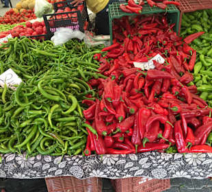 Ausflug in Alanya - auf Gemüsemarkt 