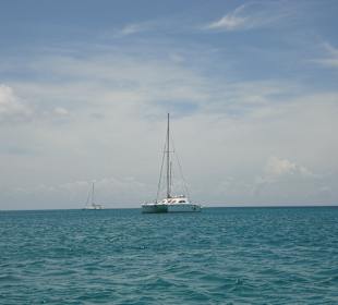 Katamaran zur Insel Saona