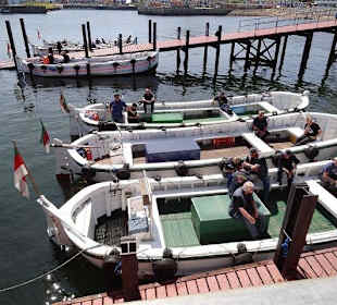 Bördeboote in "Lauerstellung"