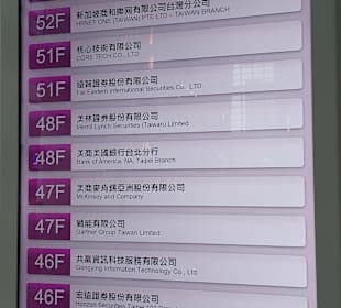 Wegweiser Taipei 101