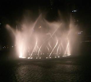 Wasserföntänen am Abend