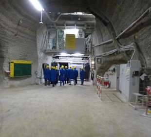 Auf dem Weg zum Förderkorb