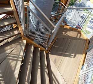 Die Stufen hoch bzw. runter