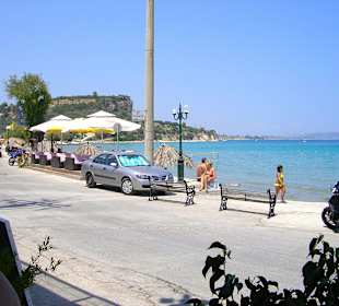 Blick aus der Taverne am Hafen