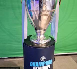 Nachbildung des Pokals im Bereich der Stadiontour 