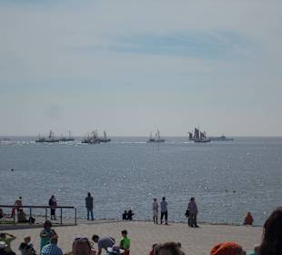 Am neuen Strand von Büsum, die Kutter-Regatta 