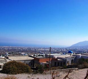 Santorin selbst im Bild Landschaft, Stadt