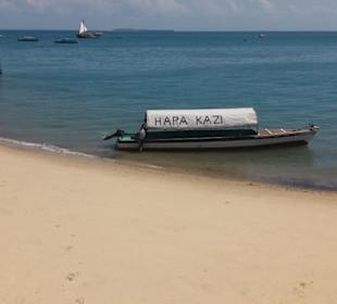 Die Bootsfahrt zur Insel 