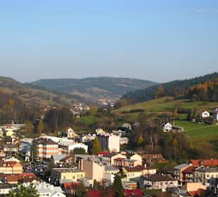 Widok z baszty na centrum Muszyny