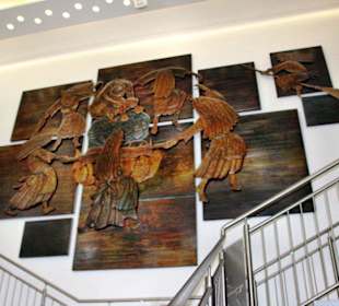 Wandbild Treppenhaus Talstation Kabinenbahn
