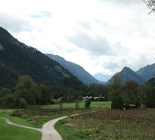 Blick zum Golfplatz von Ruhpolding