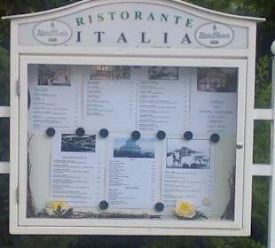 Speisekarte im Außenkasten