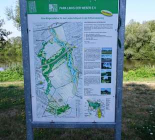 Der Plan des Parks Links der Weser