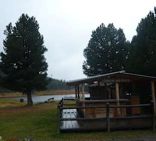 Blick vom Restaurant zum See